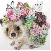 Hedgehog Floral Art