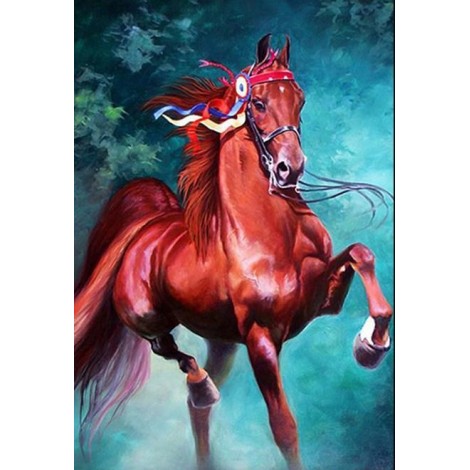 Beautiful Red Horse - Paint by Diamonds