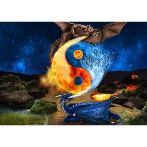 Fire Dragon & Water Dragon Fight