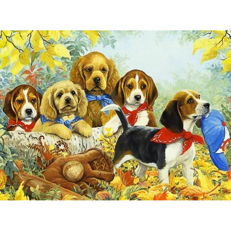 Group of Dogs - Diam...