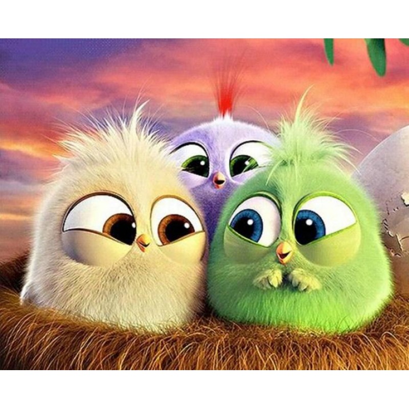 Happy Cartoon Birds ...