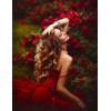 Gorgeous Lady in Flowers Garden