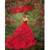 Gorgeous Girl in Rose Gown