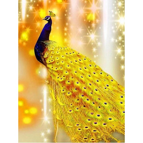 Golden Peacock - Paint by Diamonds
