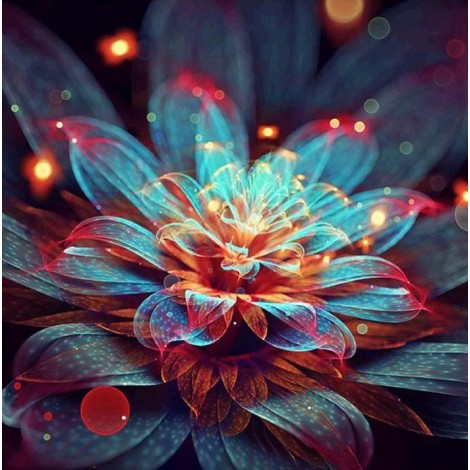 Glowing Flower - Paint by Diamonds