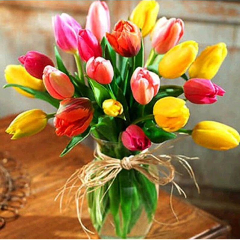 Colorful Tulips Diam...