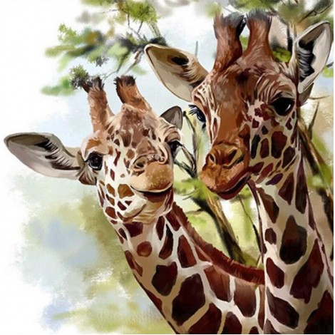 Giraffe Couple Diamond Painting