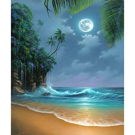 Full Moon on the Beach