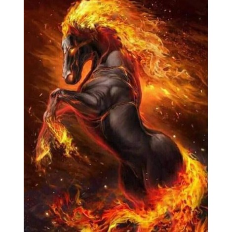 Fire Horse - Paint by Diamonds