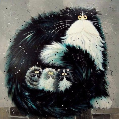 Fluffy Cats DIY Diamond Paintings