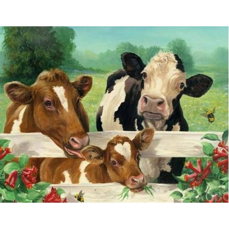 Cow Family - Paint with Diamonds