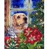 Dog, Cat & Christmas Tree
