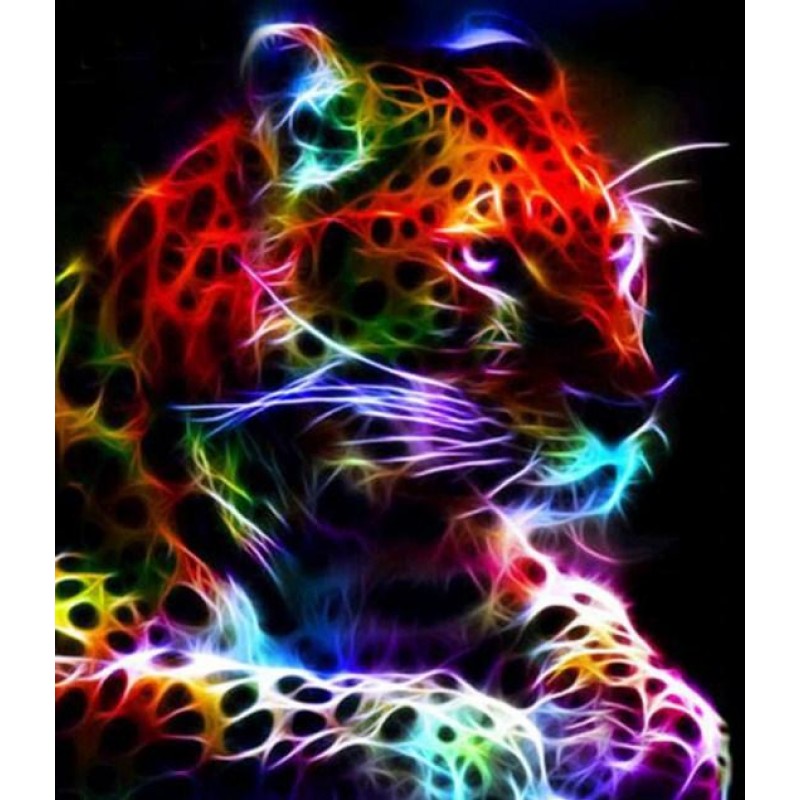 Colorful Neon Leopar...