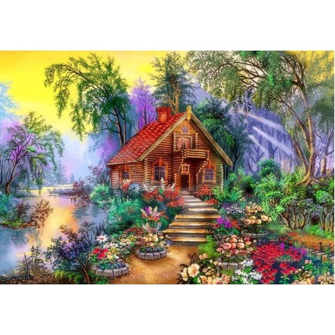Flowers & House Scenery Painting Kit