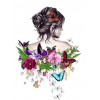 Flowers & Butterflies on her Back