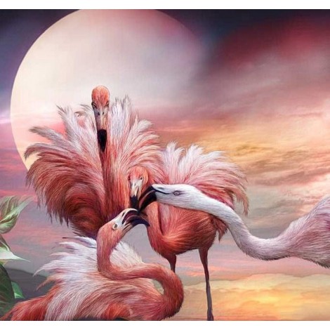Flamingos Kiss- Paint by Diamonds