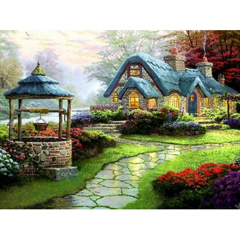 Beautiful House & Water Well in Garden