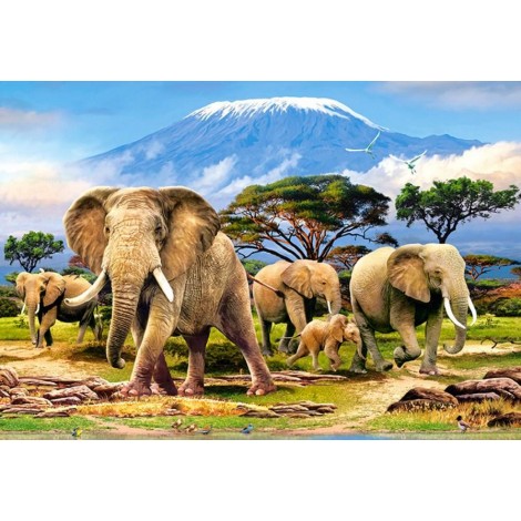 Elephant World - Diamond Painting Kit