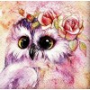 Cute Owl with Flower Crown