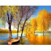 Autumn Trees & Boat Painting Kit