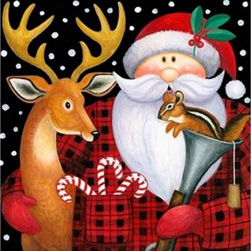 Deer & Santa Claus C...