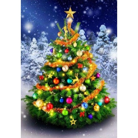Decorated Christmas Tree DIY Painting Kit