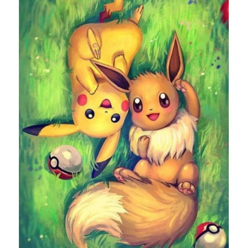 Cute Eevee & Pikachu