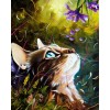 Cute Cat & Flower Petals