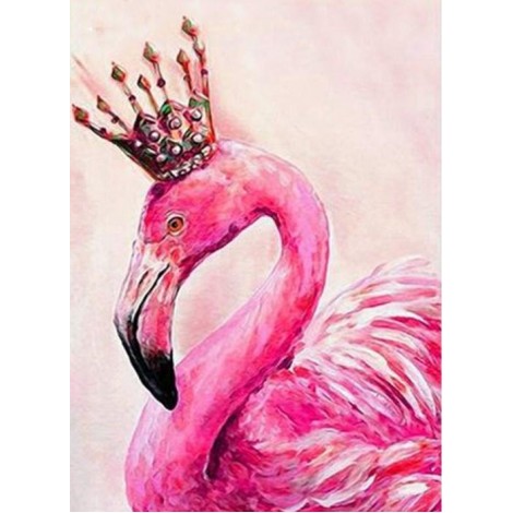 Crowned Flamingo - Paint by Diamonds