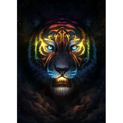 Amazing Tiger Face in Galaxy