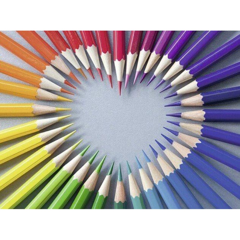 Colorful Pencil Hear...