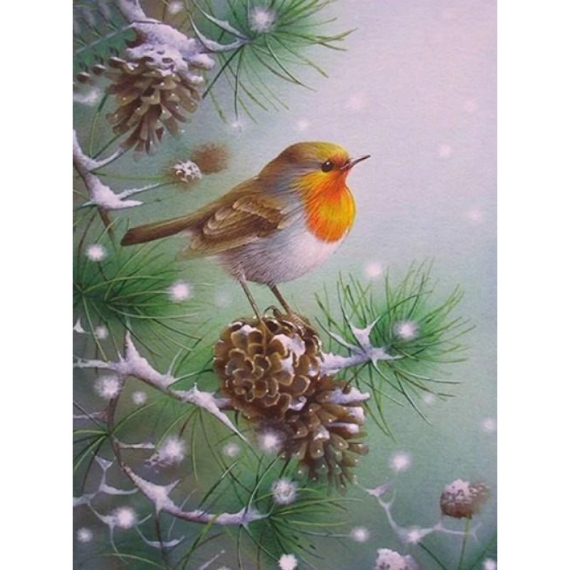 Bird Sitting on Pine...
