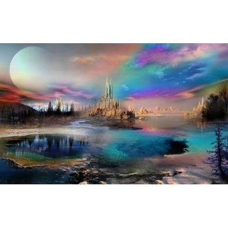 Amazing Landscape with Colorful Sky