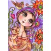 Cartoon Girl with Big Eyes