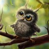 An Owl Starring Caterpillar
