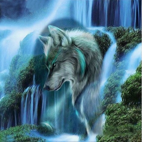 Artistic Wolf Painting
