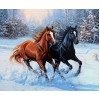 Black & Brown Horses Painting