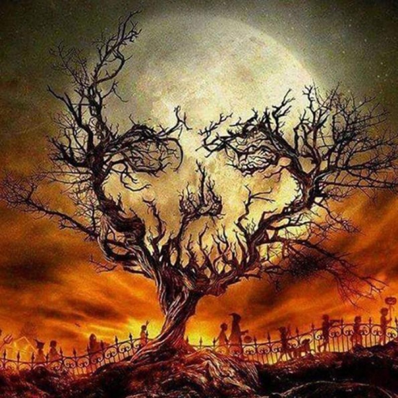 Abstract Skull Tree Diamo...