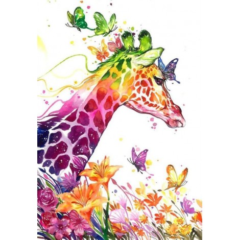 Artistic Giraffe Diamond Painting