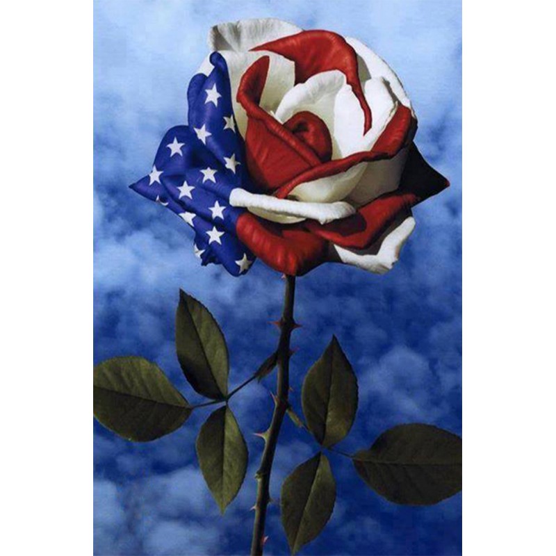 American Flag on Flower D...