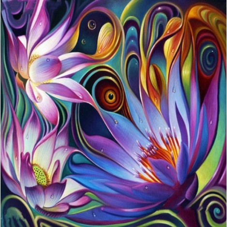 Amazing Lotus Art - Paint by Diamonds