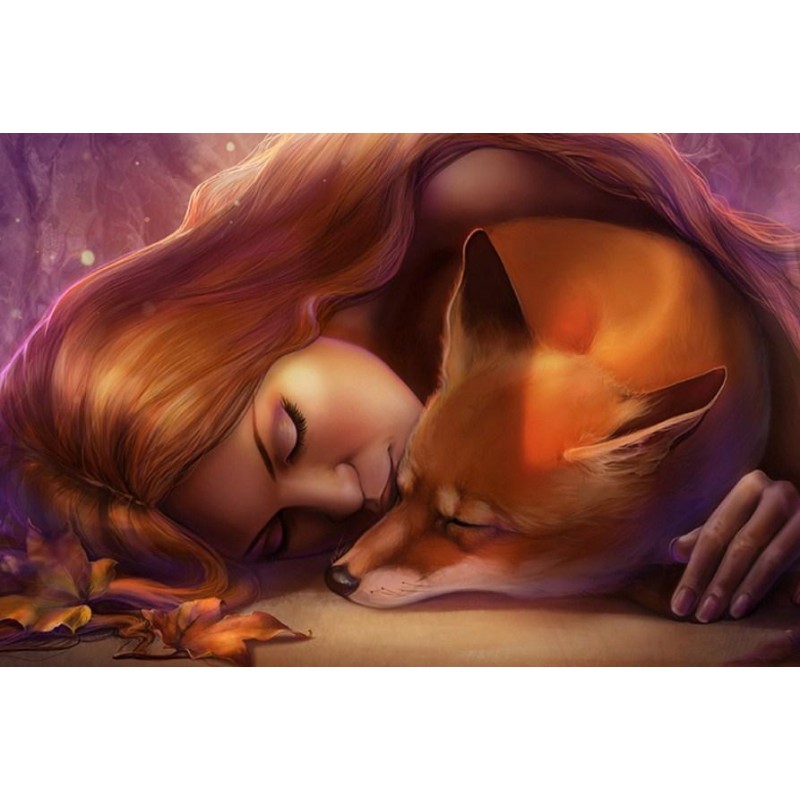 Beautiful Girl & Fox ...